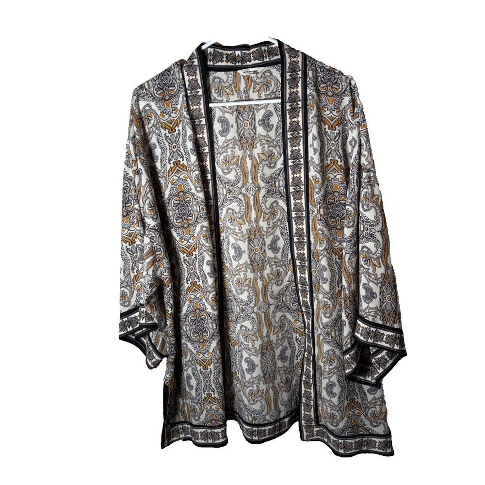 Max Studio Kimono Women's XL Sheer Lightweight Open Colorful Casual Sweater